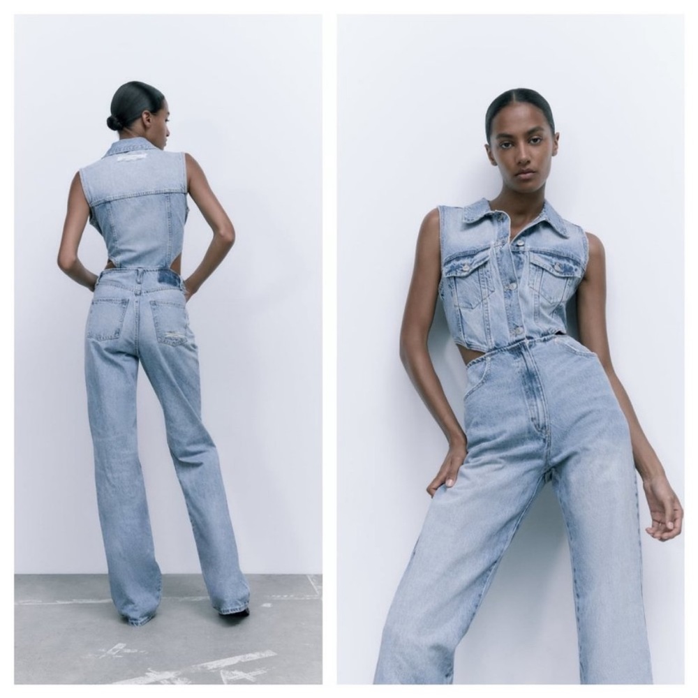 Zara side cutout jumpsuit. Worn once. Sold Out